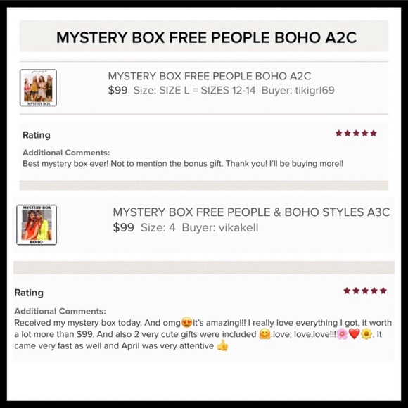 FREE PEOPLE BOHO MYSTERY BOX A3C - Picture 6 of 15